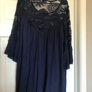 Navy Lace Tunic/Dress